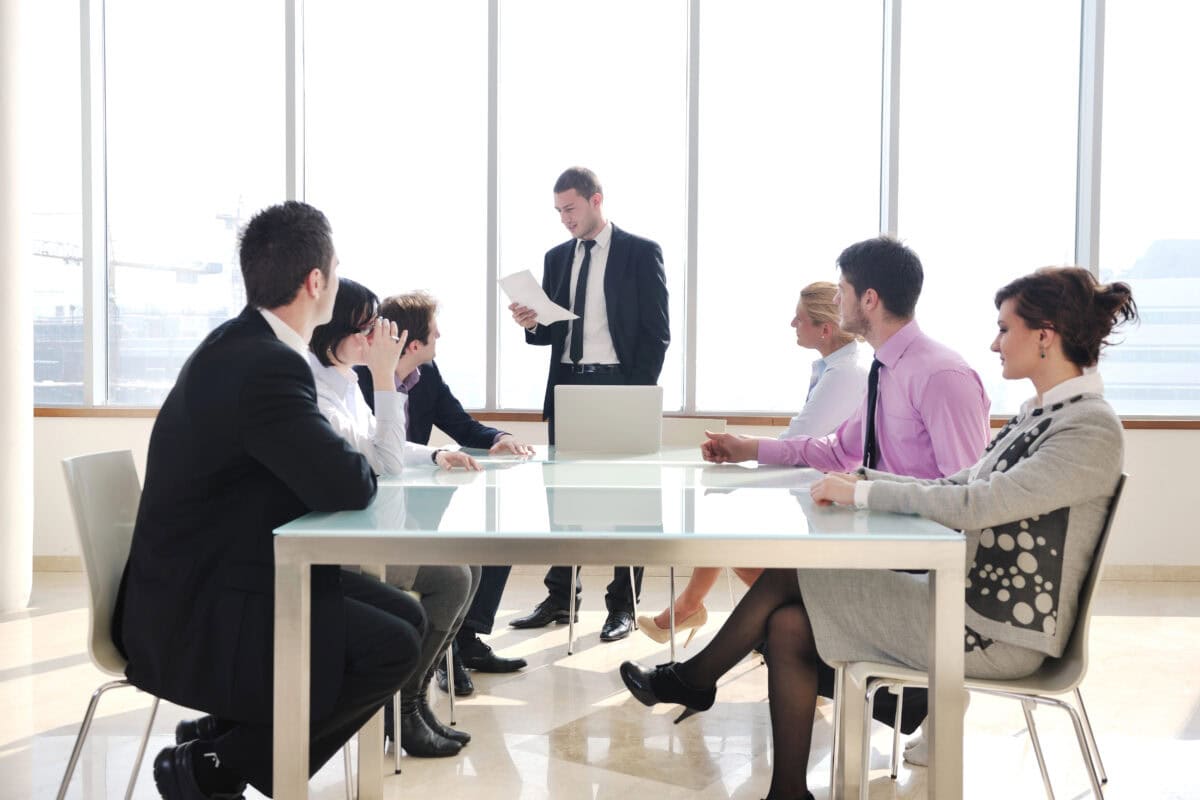 group of business at meeting